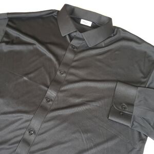 Collars and Co Men's 2XL Black Stretch Long Sleeve Dress Shirt Office Wedding